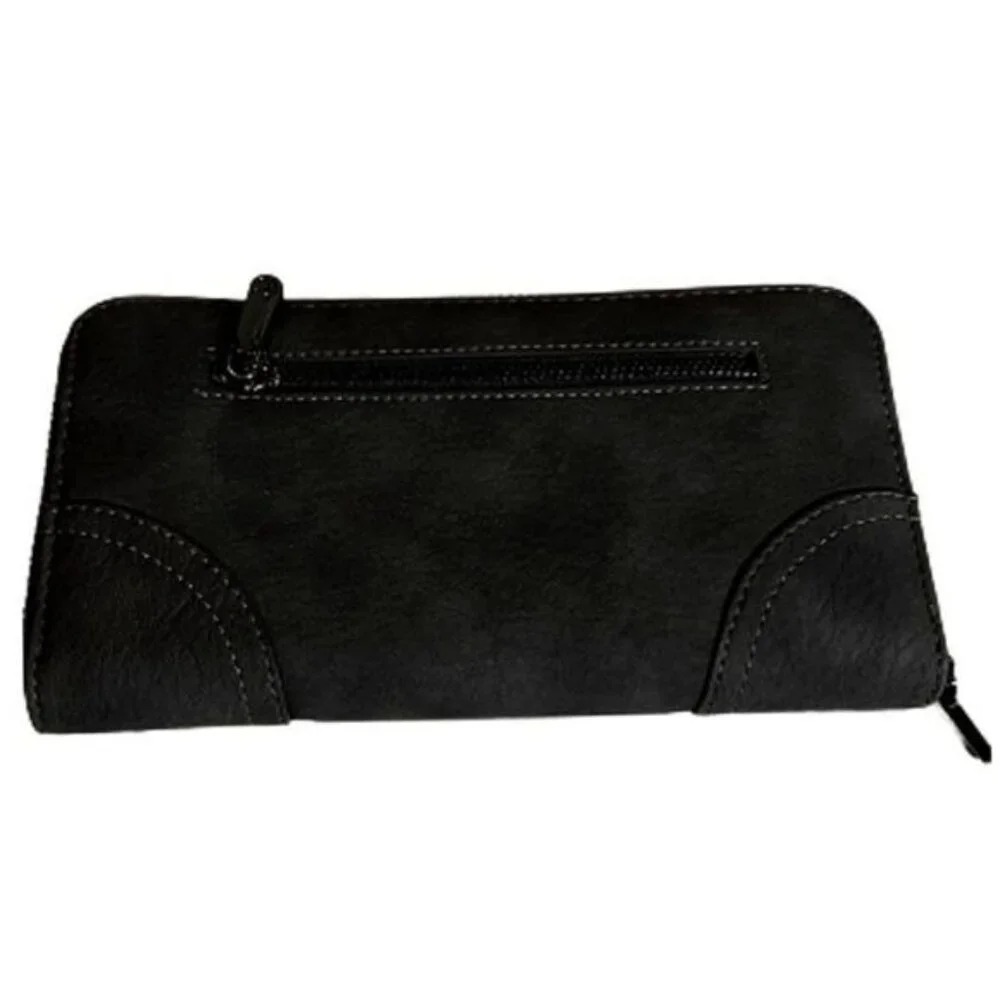 Compact Wallet For Women Multiple Card Slots And Exterior Zipper Pocket‎